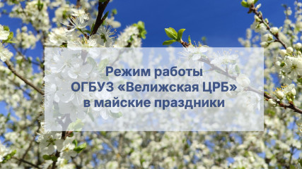 режим работы ОГБУЗ «Велижская ЦРБ» в праздничные дни - фото - 1