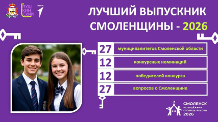 продлеваем прием заявок на конкурс «Лучший выпускник Смоленщины – 2026» - фото - 1